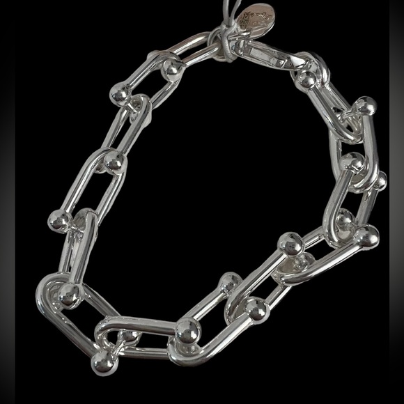 MIA Fiore Sterling Silver Plated Bronze U Link Italy Bracelet New - Picture 8 of 16